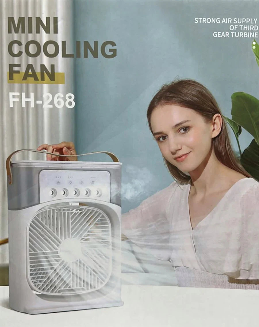Trending Mini Air Conditioner Fan Premium 3 In 1 Desk Cooling Fan Spray Fan