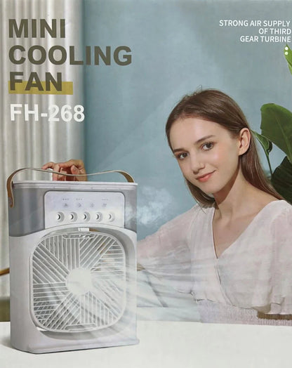 Trending Mini Air Conditioner Fan Premium 3 In 1 Desk Cooling Fan Spray Fan